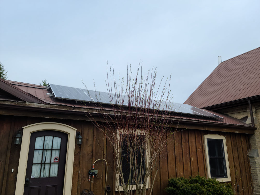 Solar panels at the Garden of Apologies