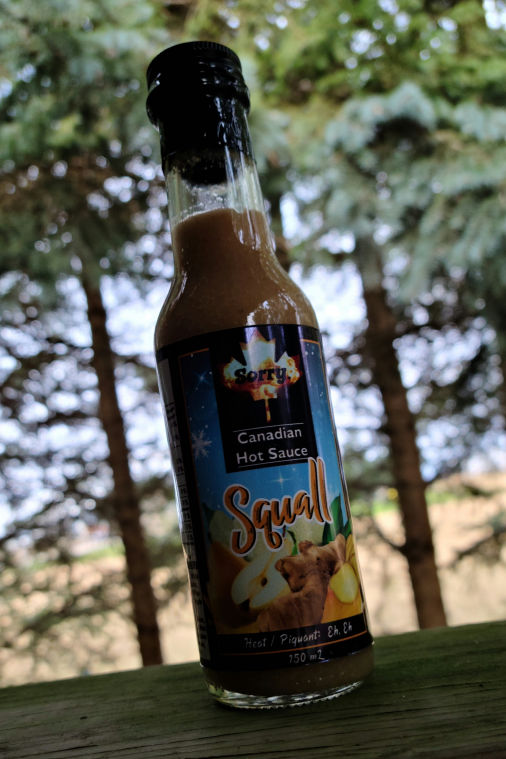 Squall Sorry Sauce Canadian Hot Sauce collab with Muddy Crops