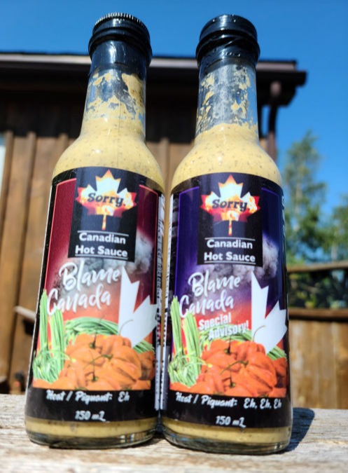Blame Canada Sorry Sauce Canadian Hot Sauce collab with Muddy Crops