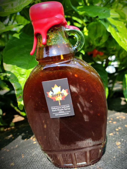 Habanero Infused Maple Syrup Sorry Sauce Canadian Hot Sauce